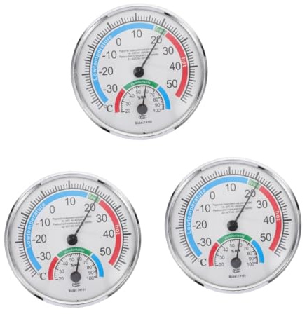 3 Pièces thermomètre 2 en 1 hygromètre Accessoires th101b Métal