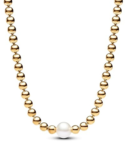 Pandora Timeless 14k Gold-plated jewellery with white treated freshwater cultured pearls