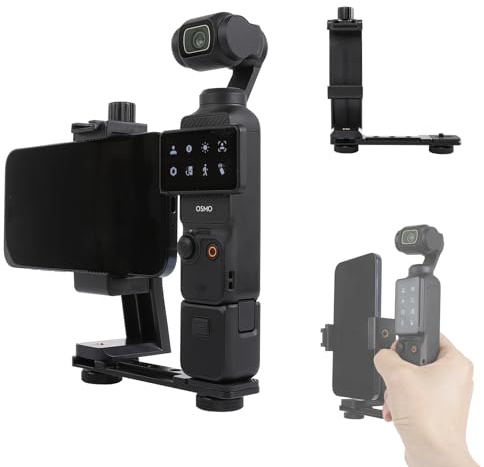 Leenconghui Phone Holder for DJI Osmo Pocket 3, Cell Phone Mount Expansion Accessories with 1/4 Thread Hole Used with Tripod and Extension Rod