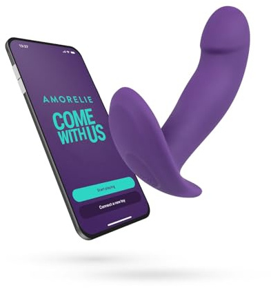 AMORELIE Joy – App-gesteuerter Anal-Vibrator Shuffle | Wasserfest aus Silikon