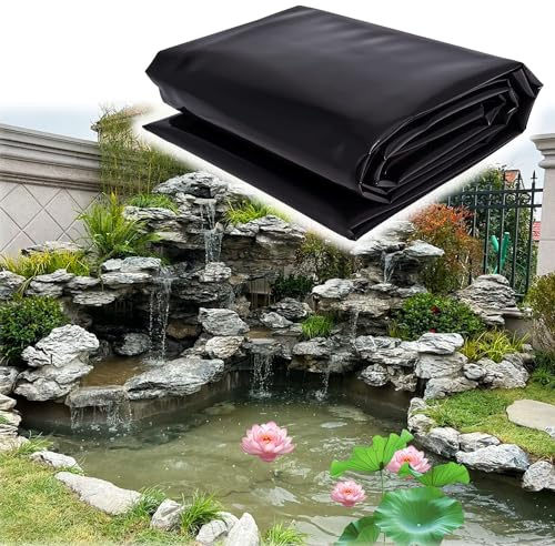 Flexible Lona para Estanques Jardín Pond Liner Película de Sellado 1x3 3x6 4x9 8x12.0m Lona para Estanque Membrana Resistente para Cascada Fuentes Exterior Construcc(Tamaño:3x7.0m (9.8x23ft))