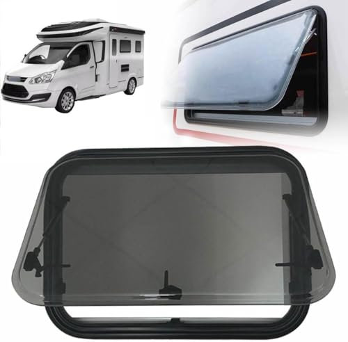 Campervan Window,Motorhome Window,Caravan Window,Side Window,Camper Van Motorhome Window,with Integrated Roller Blind and Fly Screen,for RV Caravan Box Van Camper,900x450m