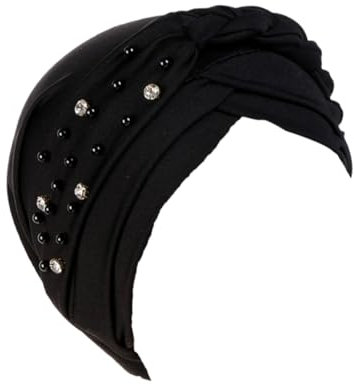 MOBUTOFU Satin Schlafmütze Für Damen Wickel-haarschutz Aus Spitze Doppellagige Schlafhaube Zum Schutz Der Frisur Bequem Und Flexibel Schwarz