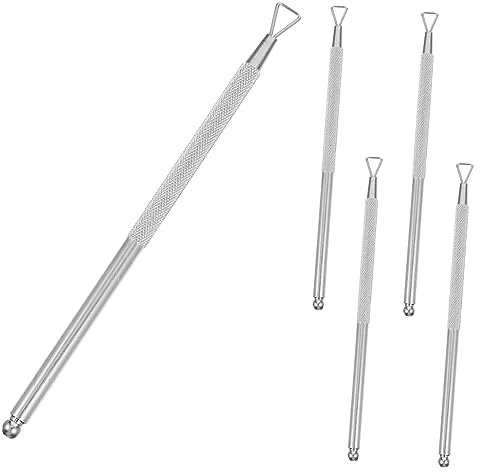 Gogogmee 5 Pezzi Di Strumenti Per Tagliare Le Cuticole Delle Unghie in Acciaio Inossidabile Set Di Strumenti Per Tagliare Le Unghie E Grattare Via Per Nail Art