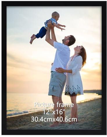 EYMPEU Bilderrahmen 30x40 1 Stück, für die Wand, geeignet für den Einsatz in Büros und Wohnungen, Schwarz