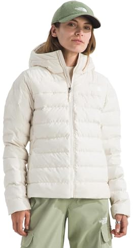 The North Face Women's Aconcagua 3 Hooded Jacket - Insulated Winter Coat, Wind & Water Resistant, Durable Attached Hood, White Dune, XX-Large