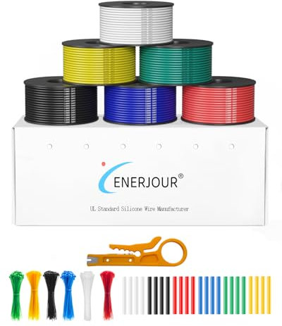 22 Gauge Wire 156FT, 22 AWG Flexible Silicone Cable, Each Wire Spool 26FT