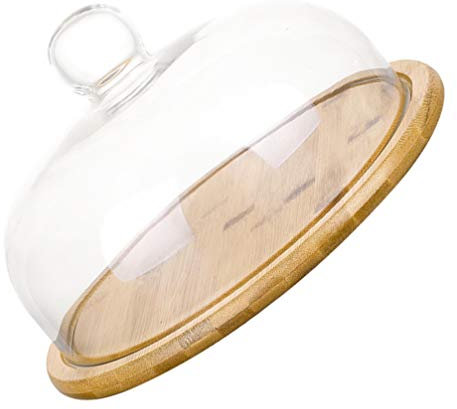 DKRAHRJJ Soporte para Tartas con Tapa en Forma de Cúpula, Plato para Tartas, Soporte para Tartas, Expositor de Postres para Cocina Casera/29.5 * 29.5 * 17.5Cm