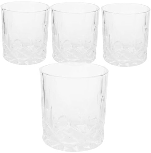 JECOMPRIS 4pezzi Bicchiere da Vino Cristallino Bicchieri da Whisky Multifunzione per Uso Domestico Bicchieri da Vino da Tavolo Pratico da Usare Facile da Pulire