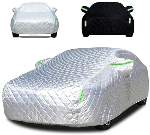 XMYAN Hail Protector Car Cover Truck for 𝖩eep Grand Wagoneer 2021-2024, Padded Car Covers Waterproof Truck SUV/Sedan Protector with Reflective Strips, All Weather(Silver)