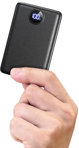 Power Bank 20000mAh, 22.5W Mini PowerBank USB-C Input & Output, PD 3.0 QC 3.0 Externe Handyakkus mit LED Display, Kompatibel mit iPhone 16 15 14 13