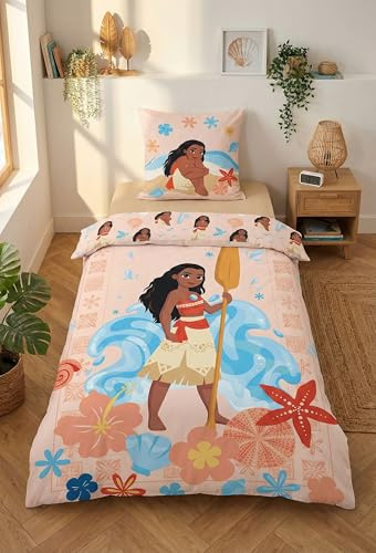 Vaiana Funda Nórdica Cama 90 140x200 + Funda Almohada 65x65 Algodón Botones