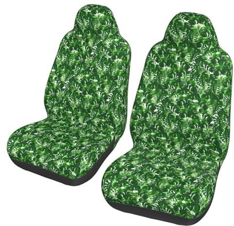 TTIGLHOH Monstera Deliciosa Banana Palm Car Seat Covers Suv Truck Seat Cushion Protector Cover With 2 Seats