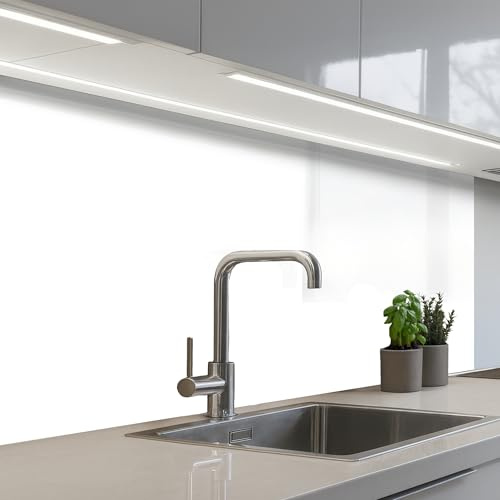 KitchenYeah© Splashback for kitchen 24x39 / 60x100 cm self-adhesive Back Splashes Kitchens Splash Guard Decor White - Interior - Patterns