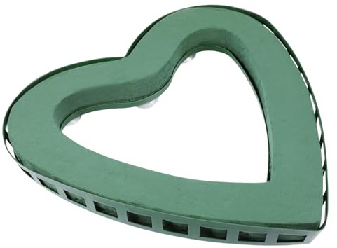 PERSELOSO Portafiori Forma di Cuore con Ventosa e Supporto per Fiori Bagnati e Secchi Gabbia Rinforzata con Decorazione Nozze per Addobbi Auto e Composizioni Cerimoniali