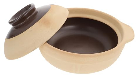 Toyvian Cazuela De Cerámica Tapa Cacerola De Barro Para Guisos Para Sopa y Caldos Cocina Doméstica Sopera