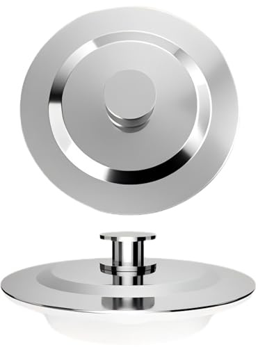 Bath Plug,Maslasee Kitchen Sink Plug 40-45mm Stainless Steel Silicone Drain Cover Corrosion Resistant for Kitchen Sink Bathroom Basin Bath Plugs Uk Bath Plugs and Universal