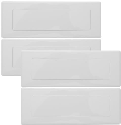 IWOWHERO 4 pièces Lot de Caches Boîtes Électriques Plastique Robustes Plaques Murales de Sécurité pour Prise Installation Facile et Protection Fiable des Fils Électriques Grand Modèle