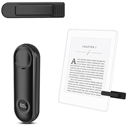 Remote Control Page Turner for Kindle Paperwhite Scribe Oasis Accessories | Clicker Page Turner For iPhone,Tablets Reading Camera Video Record Remote Triggers, Dark black