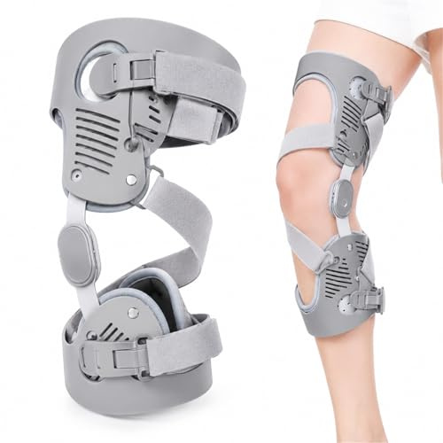 Rodillera Articulada Ortopédica para Rehabilitación y Recuperación Postoperatoria, Soporte Ajustable para Rotura de Menisco, Ligamentos ACL MCL y Alivio del Dolor(Izquierda)