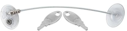 Chiusura di Sicurezza per Bambini, con 2 x Chiave, Serratura di Sicurezza per Armadi, Cucina, Cassetti, Sicurezza in Casa, con adesivo, Senza Residui, trasparente, fridge lock, child safety lock