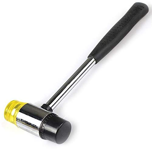 AOTISBAO Rubber Mallet Non-Marking Rubber Mallet Hammer Steel Pipe Mallet with Non-Slip Rubber Handle for DIY Projects Crafts Woodworking and Flooring Installation