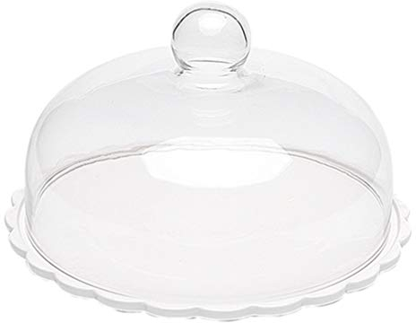 Cabilock Deckel Aus Kuchenglas Kuchenkuppel Glas Kuchenregal Glasglocke Für Tortenplatte Kuchen- Stand- Dessert-Display-Abdeckung Kuchen Halter Desserttisch Keramik Frische Abdeckung Weiß