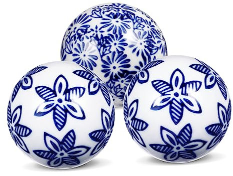 BESPORTBLE 3st Dekokugel Aus Keramik Schwimmender Pool Delfter Blau Blaue Porzellankugeln Amphore Garten Aquarium Blickkugel Aus Keramik Glaskugeln Dekorative Kugeln ?e Wandbehang Terrarium