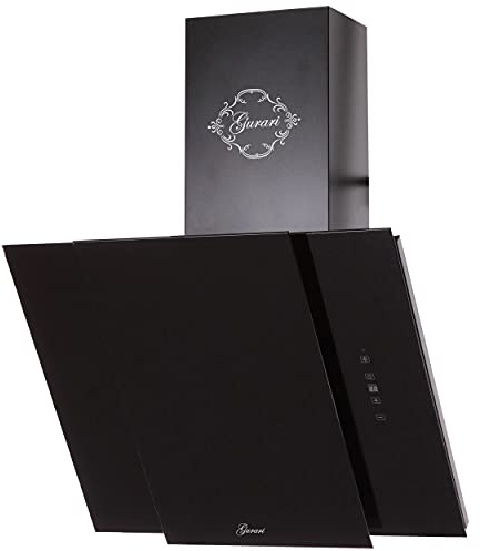 GURARI Wandhaube GCH S 171 60 BL PRIME, Dunstabzugshaube 60 cm, Kopffreihaube, Schwarz, Schwarz Glas,1000m³/h, 4 Stufen,Display, Randabsaugung,Timer, Fernbedienung, Abluft,Umluft