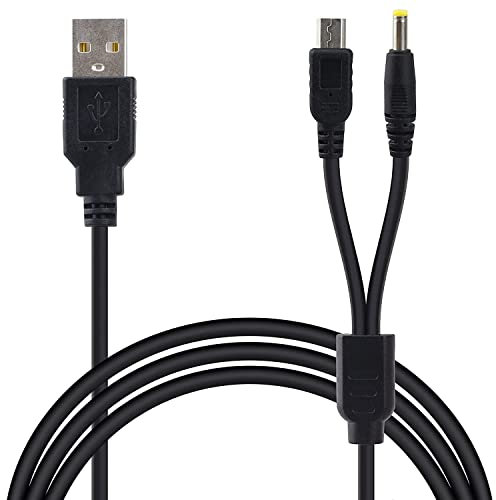 Link-e : USB Ladekabel 2 in 1 Kompatibel mit Sony PSP 1000, 2000 und 3000 Konsole (Stromversorgung und Datenübertragung)