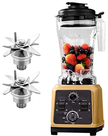 Exprimidor eléctrico Extractor de jugo 220V Pequeño hogar automático multifunción Leche de soja Máquina de cocina de pared 1750ml Máquina multiusos 1600W (Oro (doble cabezal)) ( Oro (doble cabezal))