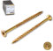 STRÜBER Holzschrauben mit Torx-Antrieb (4,5 x 80 mm / 200 Stück) Holzbauschrauben mit TX-Buchse - Spanplattenschrauben Gelb verzinkt - Senkkopfschrauben für Dachkonstruktionen - Universalschrauben