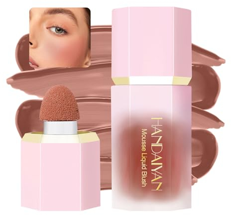 Blush Liquido,Crema Leggero e Effetto Naturale,Altamente Pigmentato,Lunga Durata Fard,Costruibile Fard Make Up (06#chocolate)