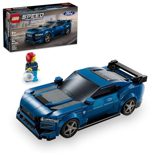 LEGO Speed Champions 76920 - Auto sportiva giocattolo Ford Mustang, giocattolo costruibile per bambini, modello auto giocattolo blu, idea regalo per ragazzi e ragazze dai 9 anni in su, 76920