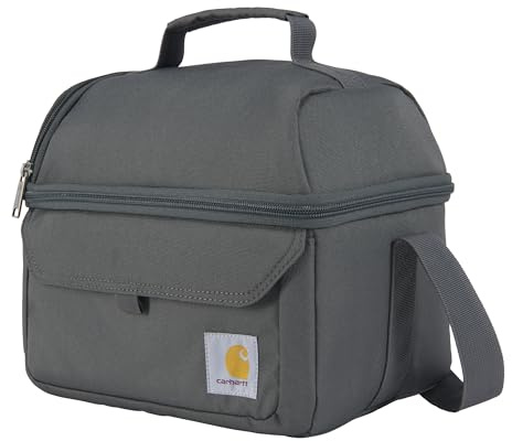 Carhartt Lunchlåda med 12 fack | Hållbar, helt isolerad lunchväska för kvinnor och män, stor lunchlåda (grus)