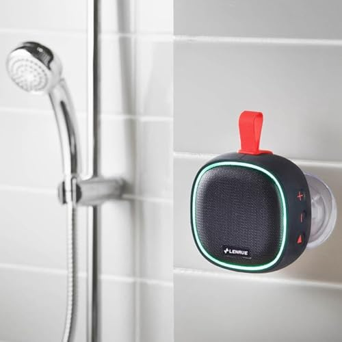 Sound Shower & Outdoor LED Shower Speaker - Waterproof Portable - Wireless Mini Speaker for Outdoor Party Bath Travel - Rechargeable Battery - 8 Hours Playback - Size - 14 x 5.3 x 14cm