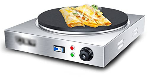 SmPinnaA Crêpière Commerciale, Crêpière Électrique À Contrôle De Température Réglable, Adaptée Aux Restaurants Commerciaux Portables Multifonctions, 50 Cm,40cm