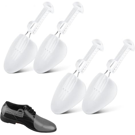 CPRNQY 2 Paare Schuhschlüssel Herren, Schuhspanner Herren, Praktische Einstellbare Länge Stretcher Boot Halter Shaper Unterstützung, Schuhstretcher, Schuhbaum Schuhweiter (Transparente Farbe)