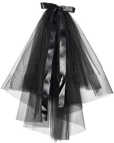 Yzdysg Kopfschmuck, Hochzeit, Braut, Spitze, Tüll mit Schleife/Blumenbesatz, elegant, Brautschmuck, Abschlussball, Party, Diadem, Damen, langer Schleier zum Fotografieren