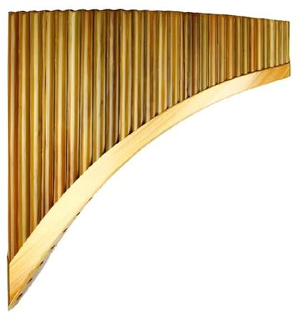 Bambus-Panflöte 29 Pfeifen G-Taste Panflöte Holzblasinstrument Handgefertigte Panflöte Mit Schwarzer Tasche(R,Q)