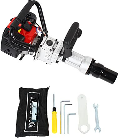 Petrol T-Post Driver 2-Stroke 32.6CC - Ultimate Fende Knocker Earth Auger Pile Driver 55mm&70mm Jack Hammer for Picket Fencing - Garden Farm Tool