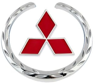 SJSHOPS Auto Emblem für Mitsubishi,Auto Buchstaben Logo Buchstaben 3D Aufkleber,Auto Emblem Logo Aufkleber 3D Metall Emblem Auto Aufkleber,Aufkleber Mit Autologo