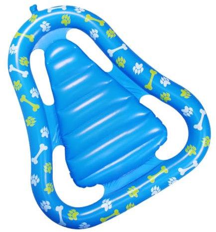Kisangel Aufblasbare PVC Hundeschwimmmatte Dicke Bpa-freie Haustier-wassermatte Tragbares Kompaktes Schwimmbett Für Sommerpools Schwimmfloß Für Hunde Und Katzen