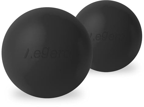 Massage Lacrosse Balls for Myofascial Release (2Pack,Black)