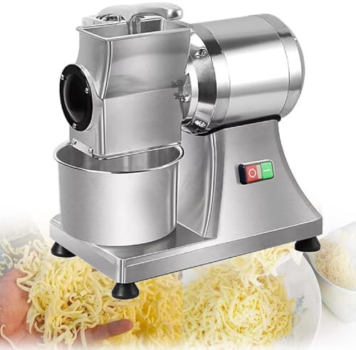 GAYAYAS Molinillo de Alimentos eléctrico de Acero Inoxidable, excelente, Cortador de Queso Comercial, rallador, triturador de Queso automático, para Queso, Mantequilla, Pan, Salvado