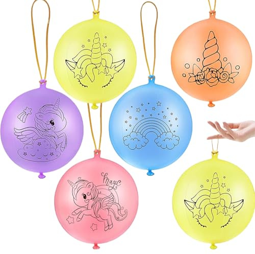 KOBOKO Große Luftballons Einhorn Deko Kindergeburtstag, 10 Stück XXL Einhorn Ballon Bunt, 18 Zoll/45 cm Punch Luftballon Einhorn Geburtstag Deko, Riesenluftballon Einhorn für Kinder Spiel Party Deko