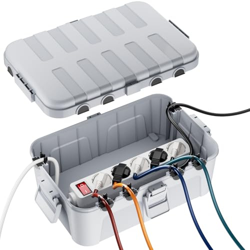RESTMO große Kabelbox wasserdicht, Elektrokasten für Verlängerungskabel