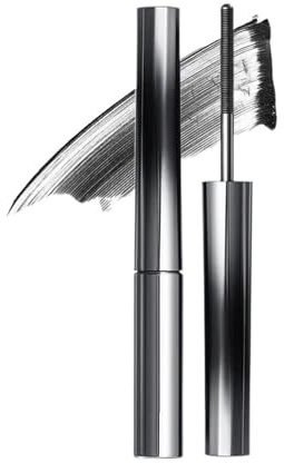 Facelove Iron Eye Schwarz Mascara, 3D Curling Eyelash Iron with Eyelash Curler, Wimperntusche mit Metallbürste, Mas-cara Wasserfest Natürliche Verlängernde und Pflegende(0° Classic Edition-Black)