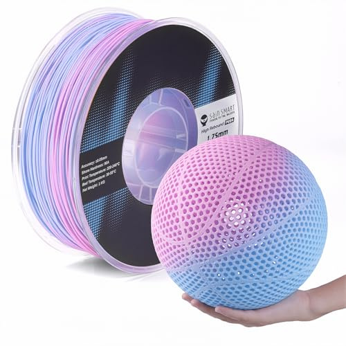SainSmart PEBA Hög Rebound 90A Flexibel Tråd, 1,75 mm, 1 kg, Super TPU med 78% Hög Rebound, 20% Lättare och 2x Snabbare Utskrift, Nylonbaserad Styrka, Justerbar Flexibilitet, Blå och Rosa