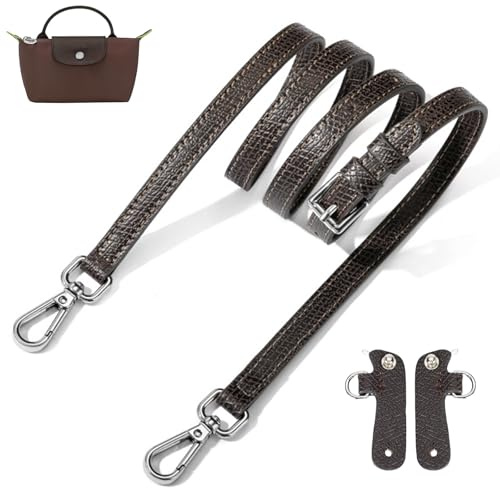 Schulterriemen aus Leder für Long Champ Mini Tasche Damen, Rindsleder Taschen Riemen Umrüstsatz Ersatz Verstellbaren Crossbody Schultergurt für Le Pliage Small Tasche
